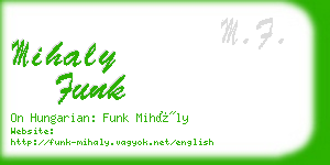 mihaly funk business card